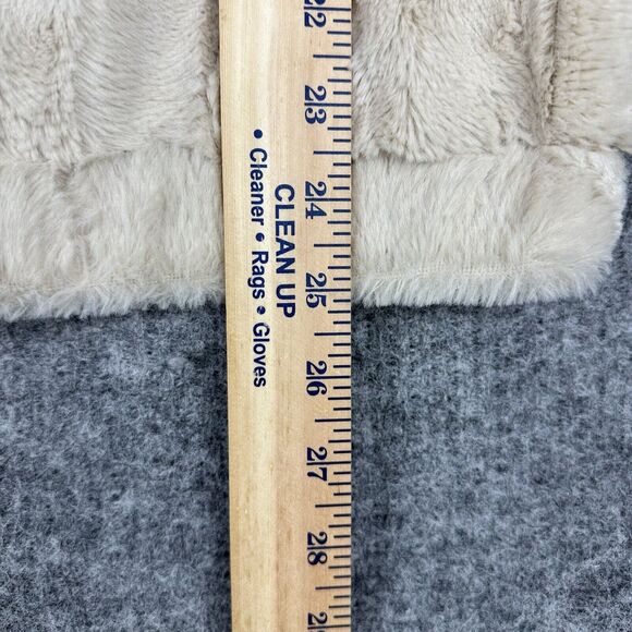 Sanctuary Vest Women Medium Beige Faux Fur Soft Full Zip Tooth Toggle Button - Picture 12 of 12